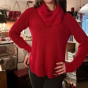 Michael Kors Red Cowl Neck Sweater